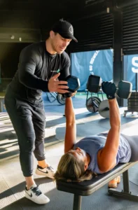 Training at Sweat 60 in Santa Monica